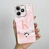 For Realme Note 50 Case RMX3834 Cover Cute Panda Letters Full Coverage Liquid Silicone Phone Case For Realme Note50 Coque Fundas