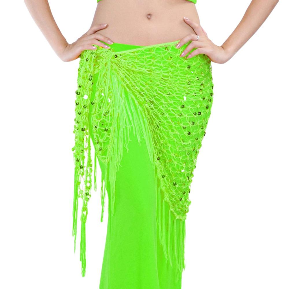 

Bohemian Women Belt Skirt Tassel Waist Chain Fashion Belly Dance Belt Show Costumes світло-зелений колір