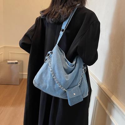 Denimová taška Dámska taška cez rameno Veľkokapacitná crossbody taška