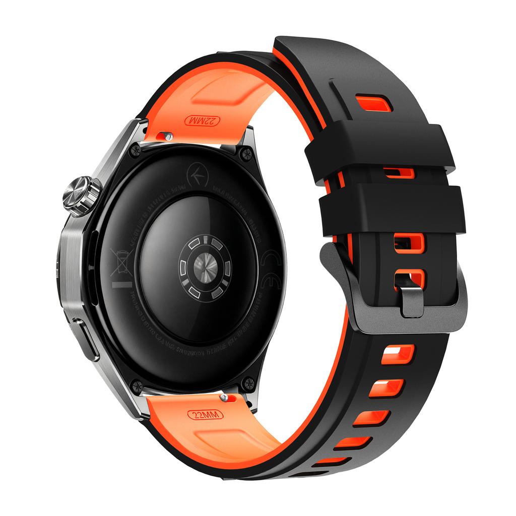 22mm Dual Color Silicone Strap for Samsung Galaxy Watch3 45mm/Watch 46mm/Gear S3 Classic Replacement Watch Band