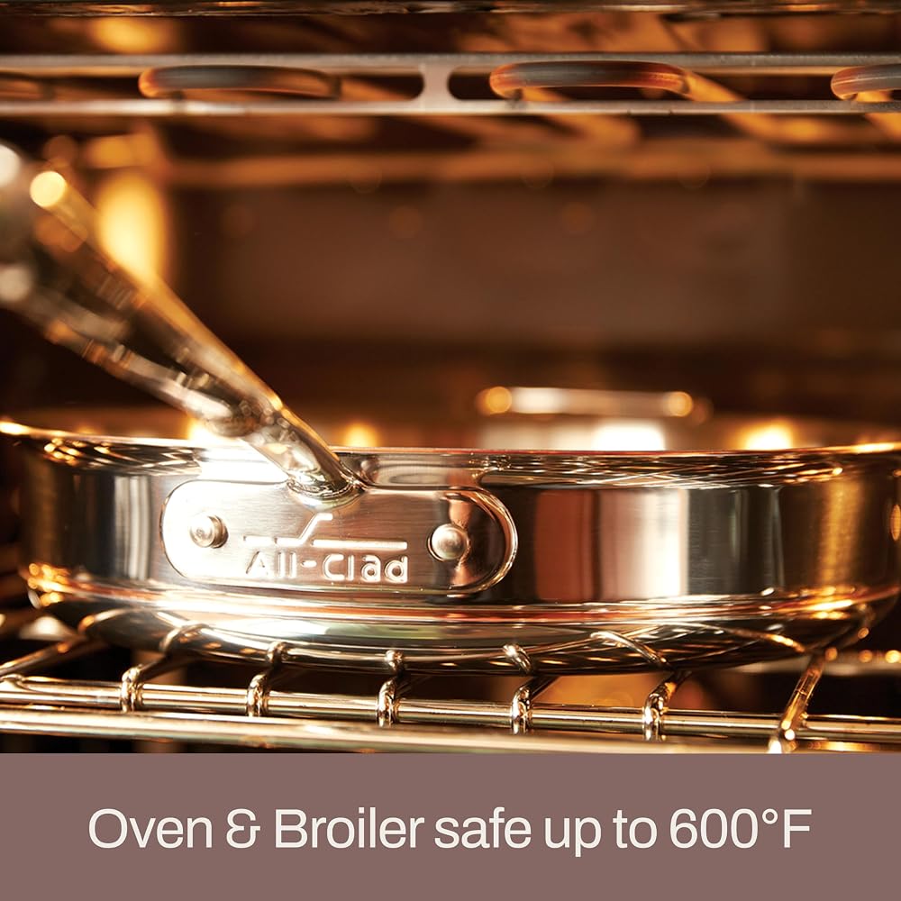 All-Clad Copper Core 5-Ply 10-Inch Fry Pan Dishwasher Safe Cookware Silver