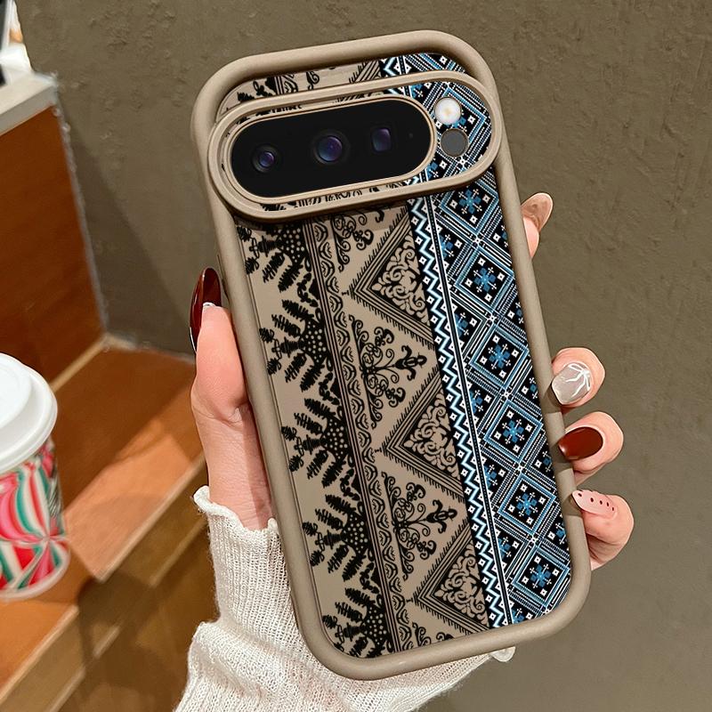 Vintage Totem Pattern Phone Case For Google Pixel 7 8 Pro 8A 7A 9 Pro XL Shockproof Silicone Soft Protector Cover For Pixel 7 8 9 Pro