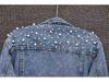 Plus Size Beaded Denim Jacket - Korean Style, Spring/Autumn Fashion for Women