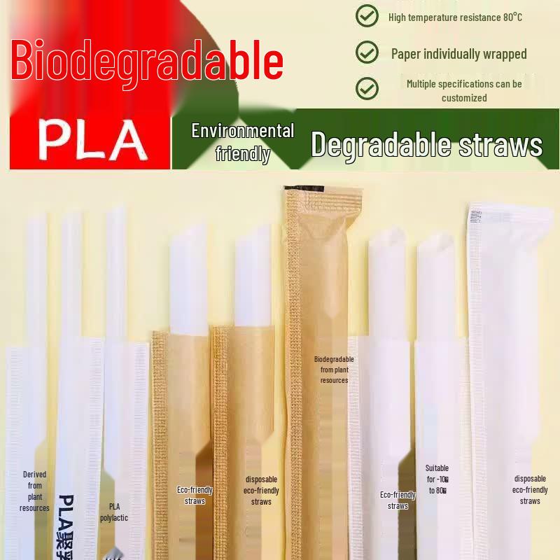 Individually Wrapped Biodegradable White Paper Straws