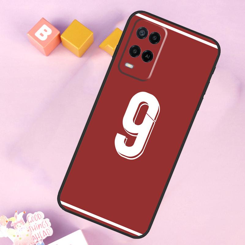 FootBall Number 10 7 For OPPO A78 A98 A58 A5 A9 A53 A17 A57 A77 A16 A76 A96 A54S A74 A94 A15 A52 A72 A93 Case