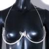 New Rhinestone Butterfly Chest Chain Fashion Sexy Chest Support Stainless Steel Chest Bracket Bra Chain Body Chain