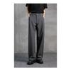 Trendy Brand Casual Pants Men's Non-ironing Drape Anti-wrinkle Needle Black Straight Wide-leg Suit Pants