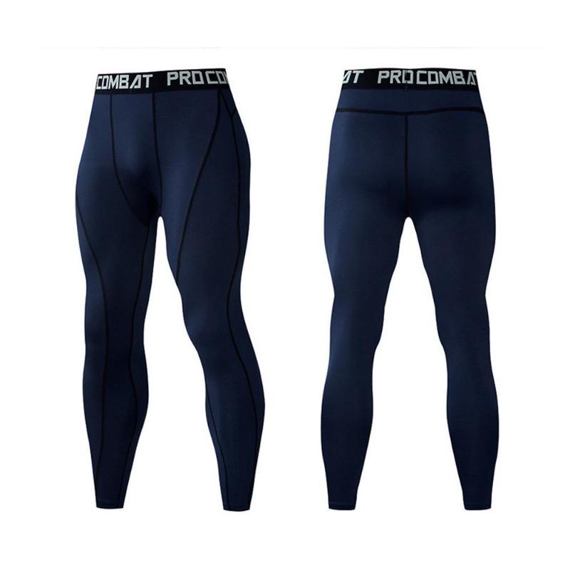 2025 Men Compression Tight Leggings Running Sports Male Gym Fitness Jogging Pants Quick Dry Trousers Workout Training Yoga Bottoms