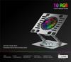 Justerbart Aluminiumstativ för Laptopkylare med RGB-belysning X16