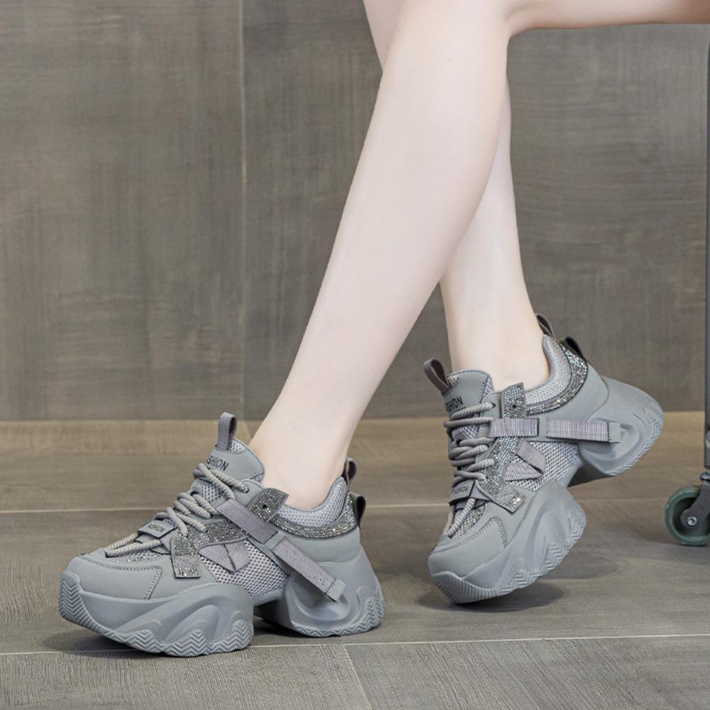 Platform Shoes Women's Casual Shoes 2025 Summer Mesh Breathable Women's Shoe Versatile Sports Leisure Shoes Women Sneakers