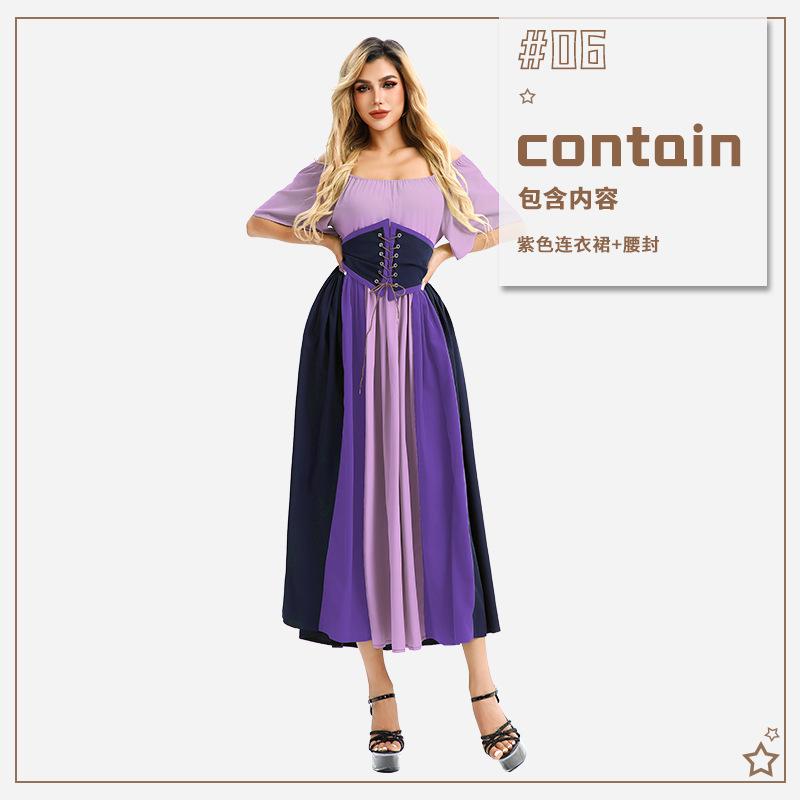 Hof Vintage Mittelalter Renaissance Kleid Ballkleid Bühnenkostüm Halloween Kleid