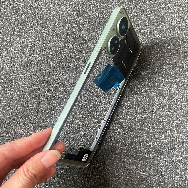 For Xiaomi Redmi 13C Middle Frame Front Bezel Faceplate Frame With Side Button Repair Spare Parts Middle Green