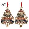 Festival Atmosphere Decor 250th Anniversary Christmas Tree Ornament USA Xmas Hanging for Indoor Outdoor Home Window Patriotic Acrylic Sign Veterans