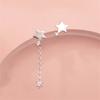 Trendy Shiny Rhinestone Moon Dangle Earrings For Women Temperament Moon Star Tassel Drop Earrings Wedding Party Jewelry Gifts