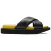 New Onitsuka Tiger Slide Slippers Unisex Black Yellow 1183C225-002
