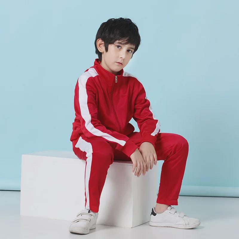 Unisexové fotbalové tréninkové soupravy - S dlouhým rukávem, Jednobarevné sportovní bundy pro dospělé a děti, Ideální na jaro a podzim