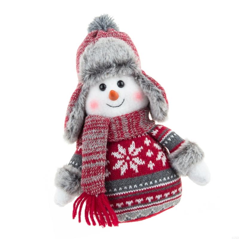 62KD Hat Christmas Dolls Figure for Christmas Mantels Shelf Adornment Display