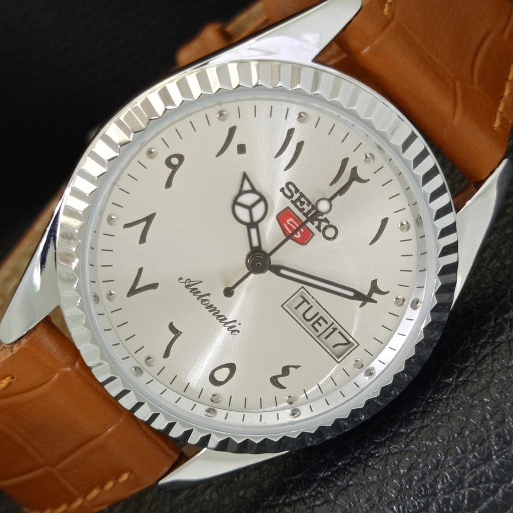 

JAPAN VINTAGE REFURBISHED SEIKO 5 AUTOMATIC 6309A MENS ARABIC WATCH a441445-5 Sk-a441445