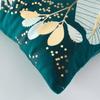 Housse de coussin - Feuilles de prusseor vert - 40 x 40 cm - Polyester - Fermeture zip