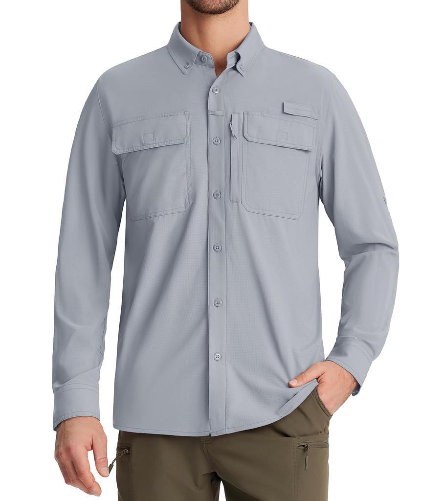 KEFITEVD Outdoor Long Sun Water Tactical Plus Light Size M Men's Shirt, Sleeve, Protection, Repellent, Hiking, Summer, Shirt, Button-Down, Sizes,