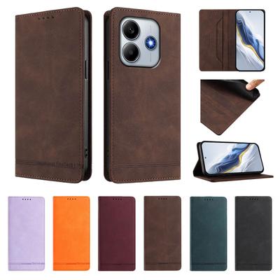 Flip Luxury Leather Phone Case On For Coque Xiaomi Redmi Note 14 13 12 Pro Plus 11 10 9 Pro Max 12S Magnetic Wallet Cover Fundas