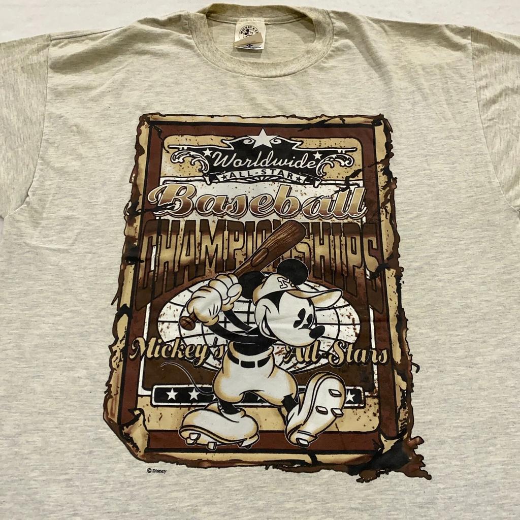 vintage 90s MICKEY MOUSE ALL-STAR BASEBALL WALT DISNEY T-Shirt XL soft