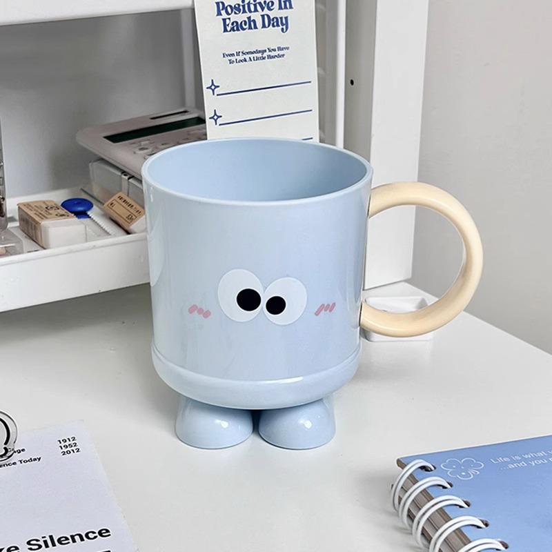 

Cartoon Toothbrush Mug: Cute, High-Value Tooth Cup for Kids, Couples & Students - Perfect for Home or Dorm. 301-400ml