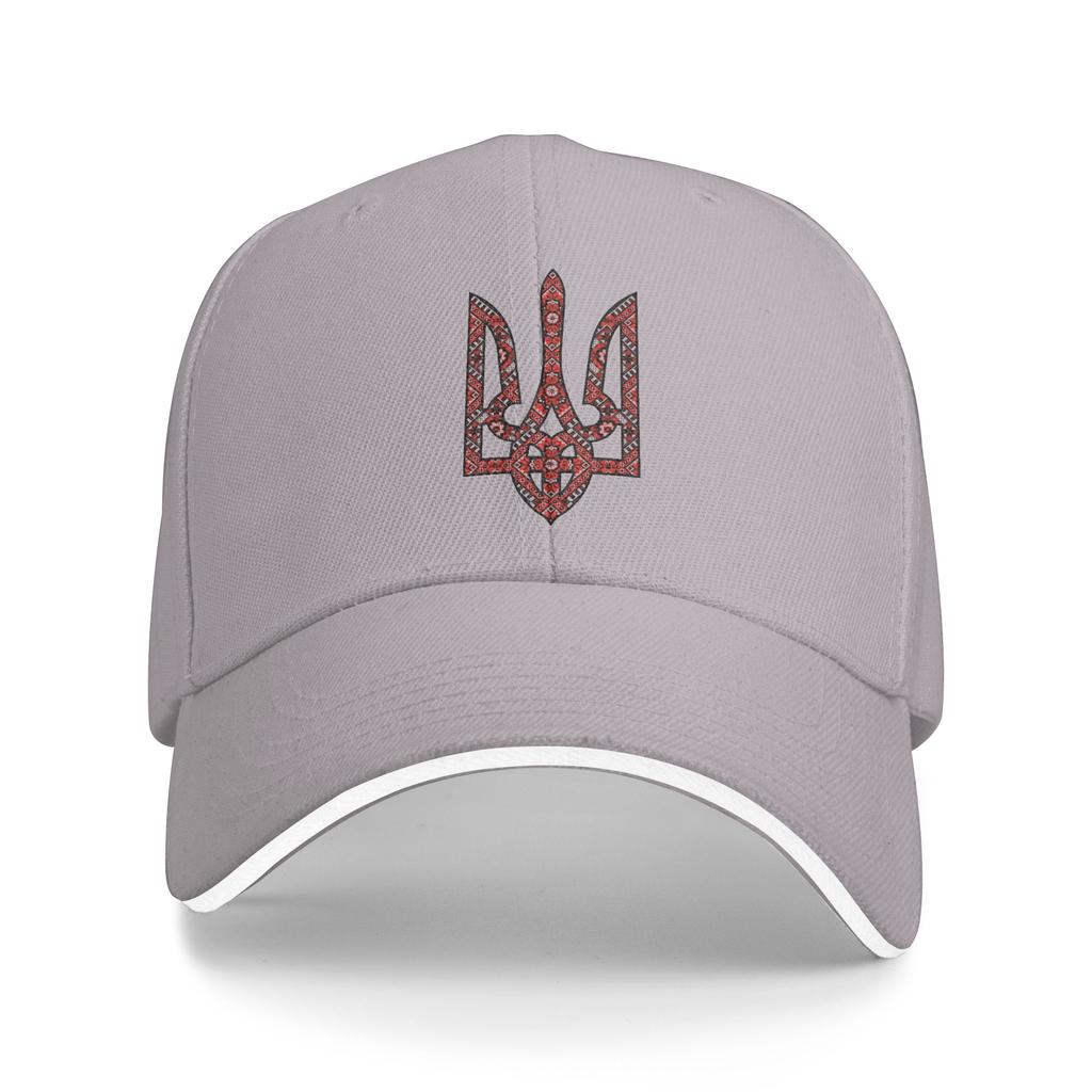 Coat of Arms Tryzub with Traditional OrnaUnisext Casual Baseball Cap Summer Trucker Hat Sun Hiking Fishing Hip Hop Hats