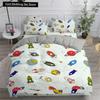 Cartoon Astronaut King Queen Duvet Cover Kawaii Spacecraft Bedding Set for Kids Outer Space Blue 2/3 Pcs Polyester Quilt Cover