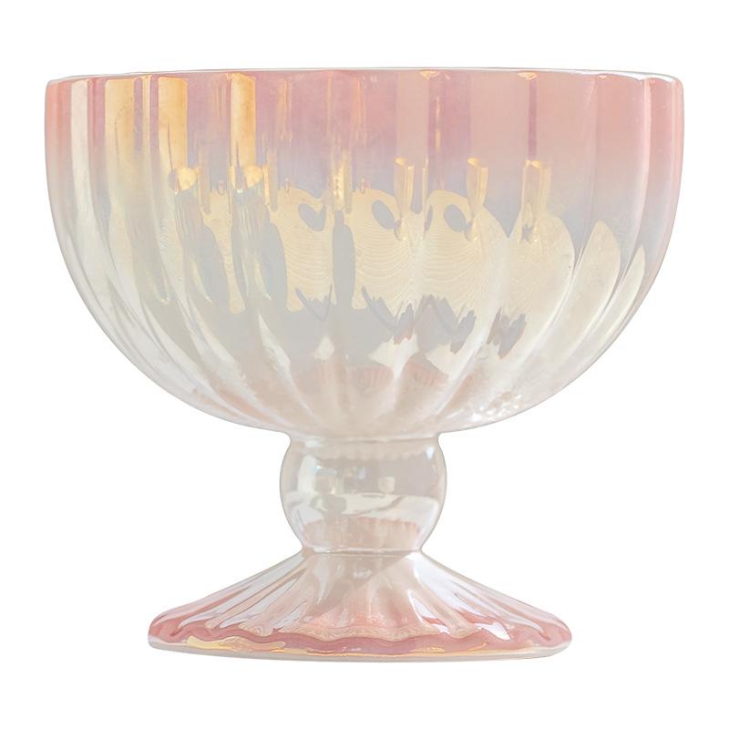 Nordic Pearl Tall Stem Ice Cream Cup - Exquisite Ceramic Dessert Bowl