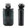 Flat Water Bottle 750ml Slim PC Silicone Leak Proof with Strap Flat Drinking Bottle for Sports