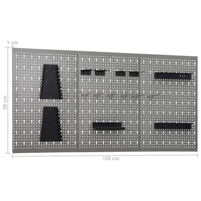 VidaXL Workbench with 4 Wall Panels and 2 Cabinets