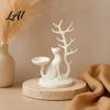Small Countertop Organizer Cute Cat Tree Branch Jewelry Organizer 3D Printed Earring Bracelet Hair Desktop Storage Tray Tie Holder Decorative