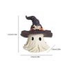 Halloween Figurines 2 Pieces Small Ghost Figurine Gothic Wear A Hat Design Funny Figure For Fireplace Mantel Fall Night Kitchen