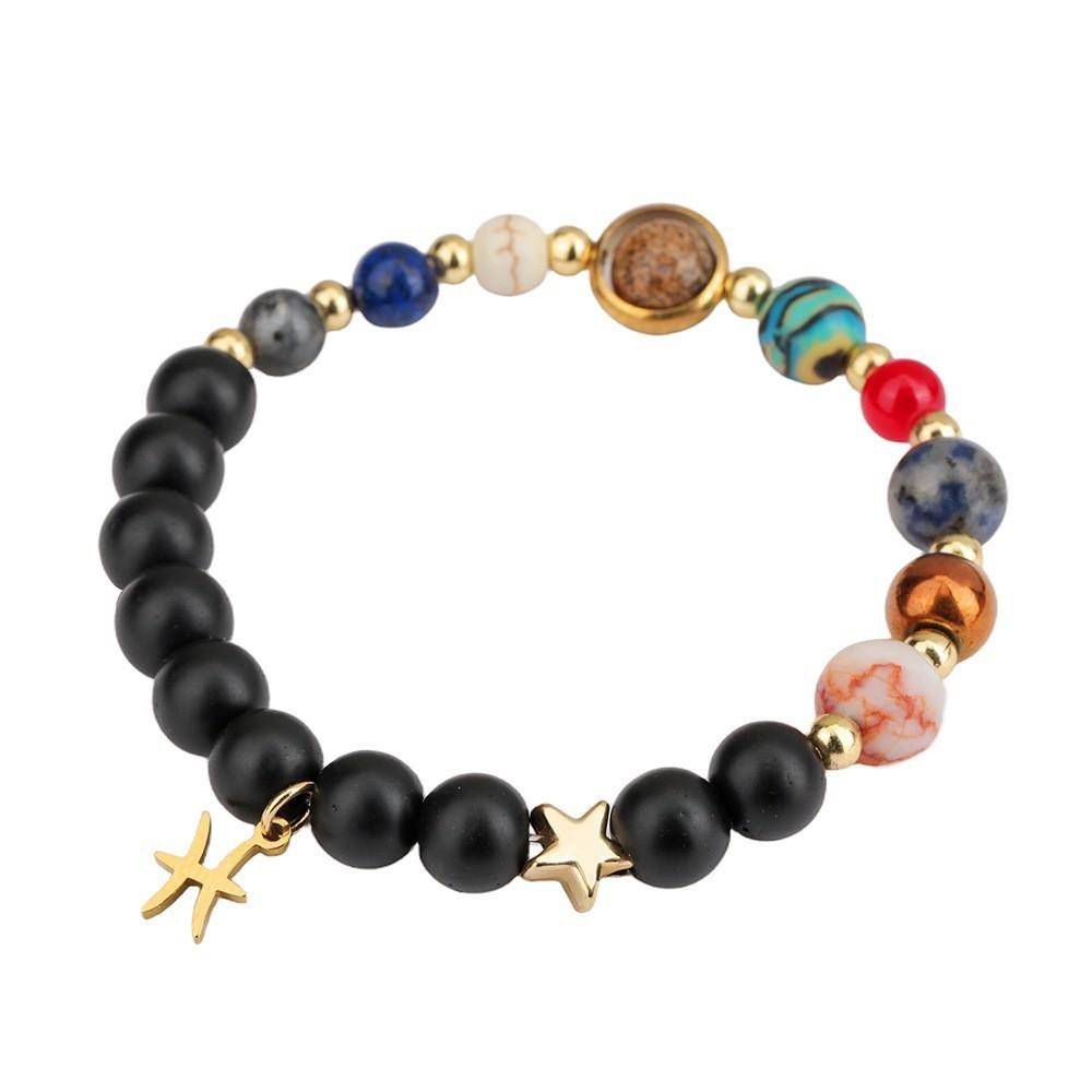 Sternbild Handgefertigt Stein Stahl Anhänger Armband Für Frauen Geschenkidee