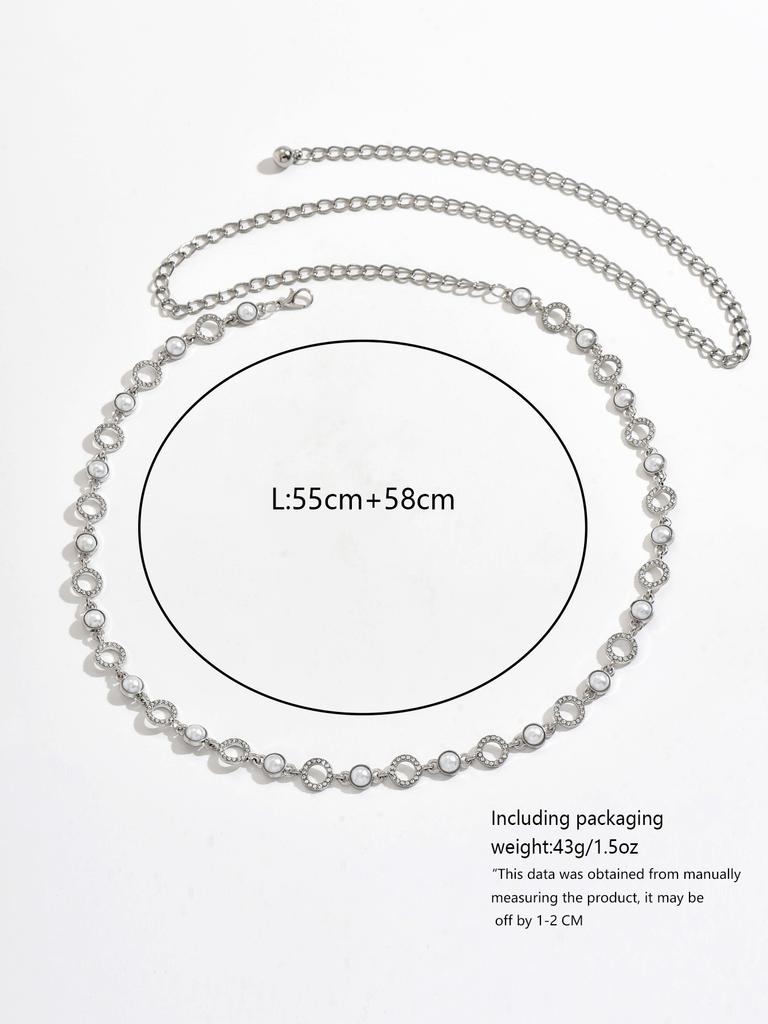 HY New Gold Plated Alloy Rhinestone Flower Fine Beach Sexy Belt Slender Waist Body Chain Jewelry for Women