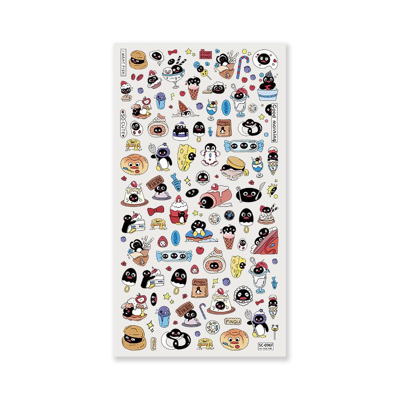Sky Super Hot Penguin Sticker: Embossed 3D Decoration for Bottles and Cameras.