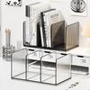 Non-Slip Documents Stand Reusable Desktop Bookshelf Practical Transparent Bookends  Home