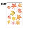 Removable Maple Leaf Decals 9 Sheets Fall Woodland Animals Window Clings, Autumn Pumpkin Clings Squirrel Fox Rabbit Glass Sticker, Anti Collision