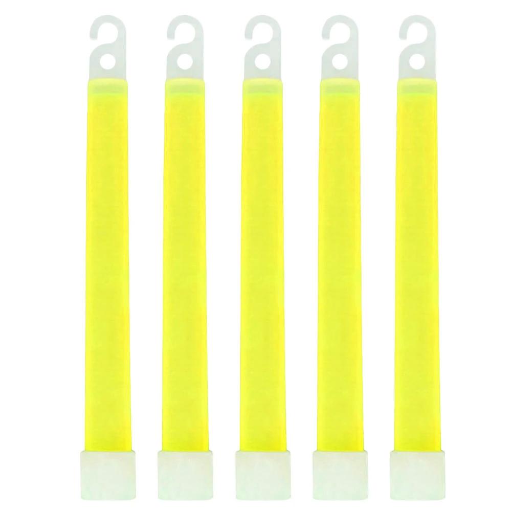 1-50pcs Glow Sticks with Hook 6 inch Fluorescence Light for Hiking Camping Outdoor Emergency Concert Party Light Sticks
