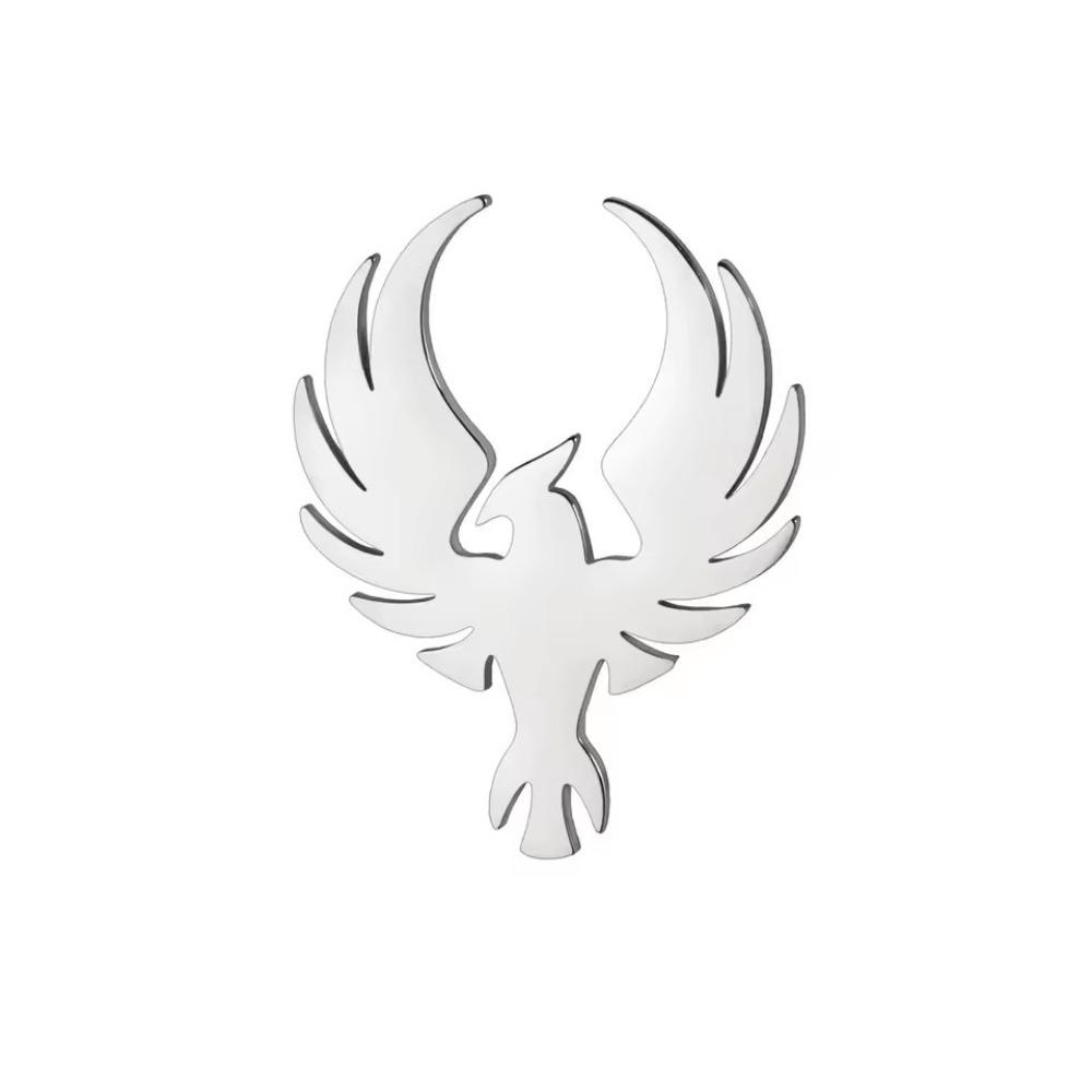 No Rust Phoenix Brooch Pin Unisex Design Metal Badge Luxury Animal Pins  Shirt Accessories серебряный