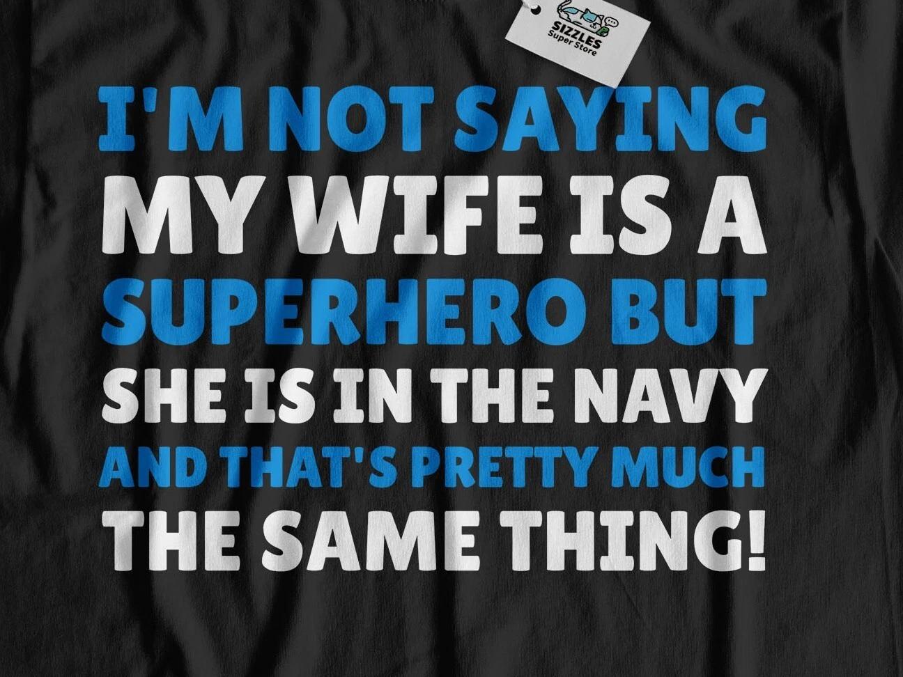 Unisex Funny Husband To A Wife In The Navy T-Shirt Navy Wife Gifts 4XL