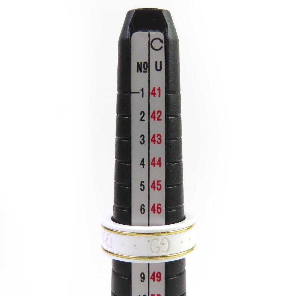 Excellent GUCCI Ring Icon Ring GG Ring White gold ceramic Women Used