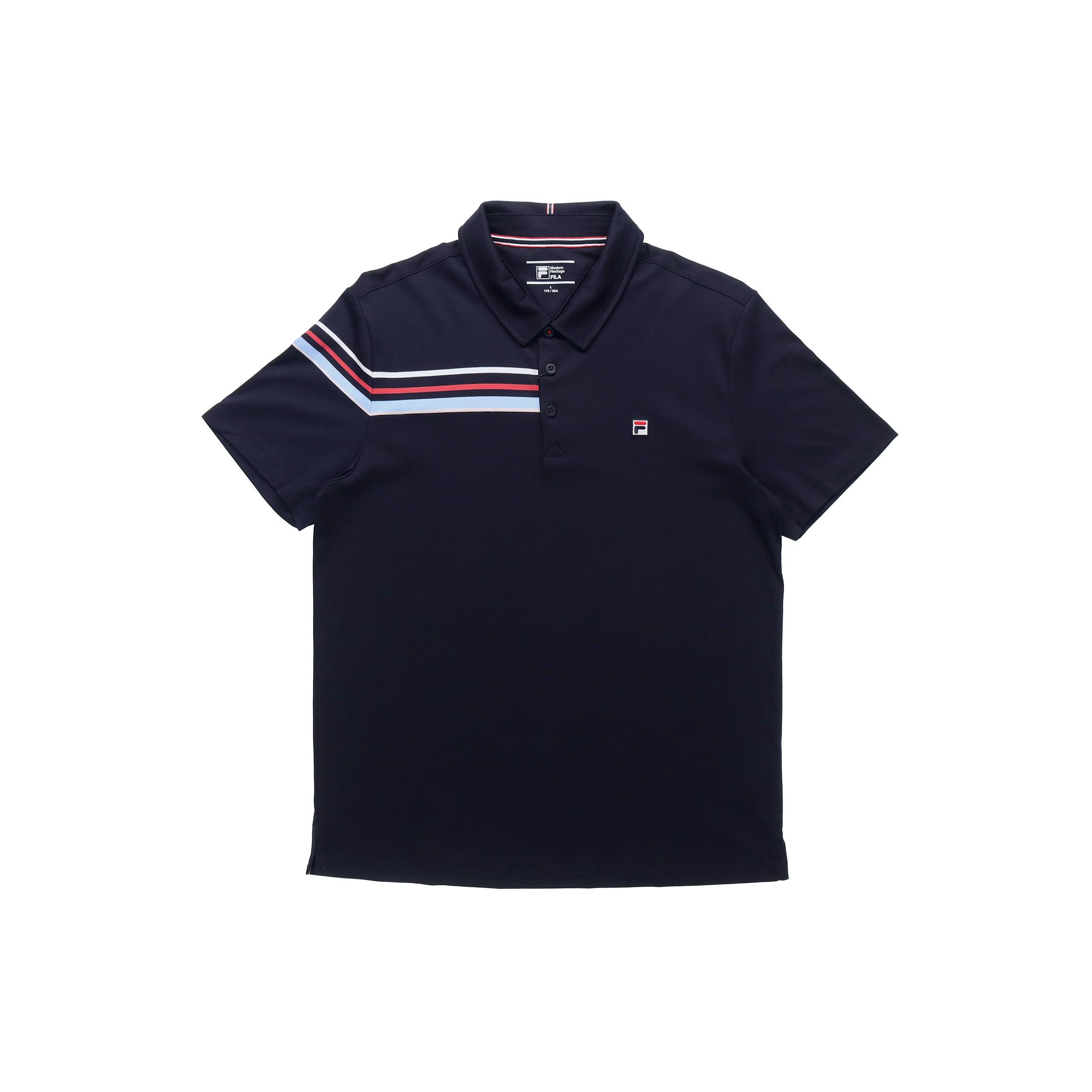 FILA Polo Shirts Men s Blue Polo Collar Moderate Straight Fit F11M121114F-NV M