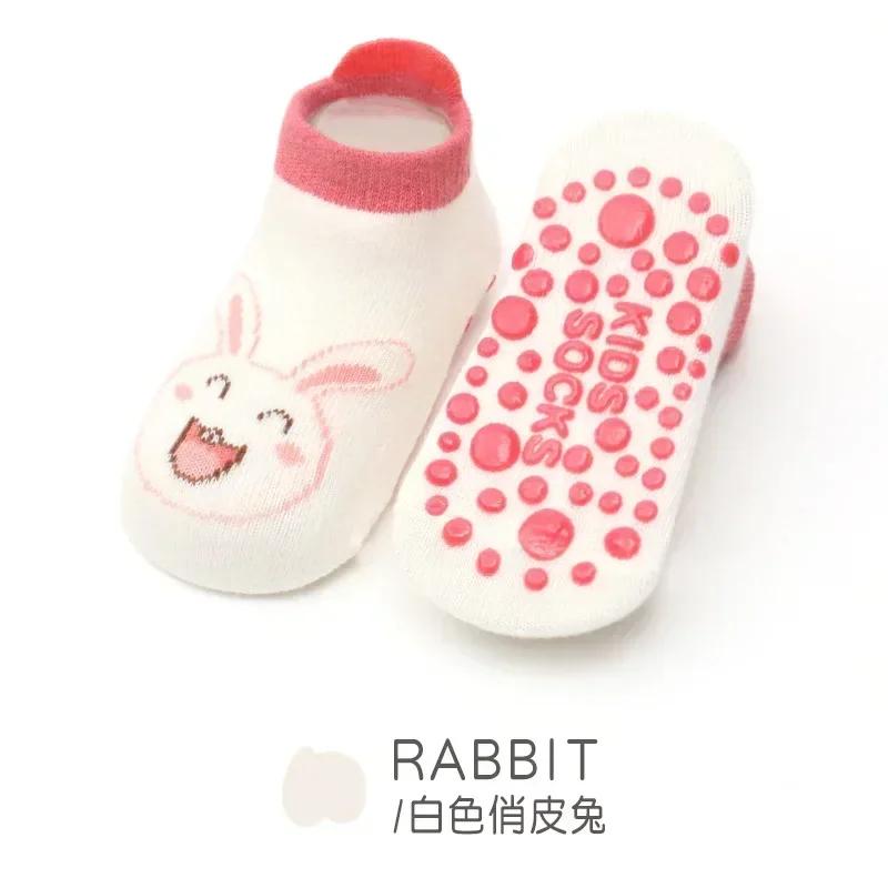 New Winter Spring Anti Slip Baby Socks Cute Cartoon Animal Letter Print Toddler Kids Floor Sock Rubber Soles Baby Boy Girl Socks