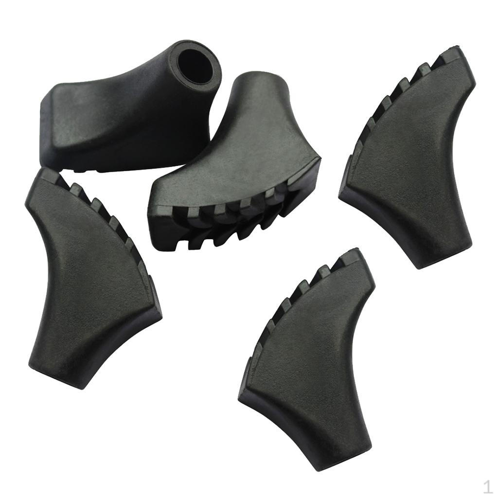 5 Pieces Flexible Trekking Poles Tips Replacement Fits Most Hiking