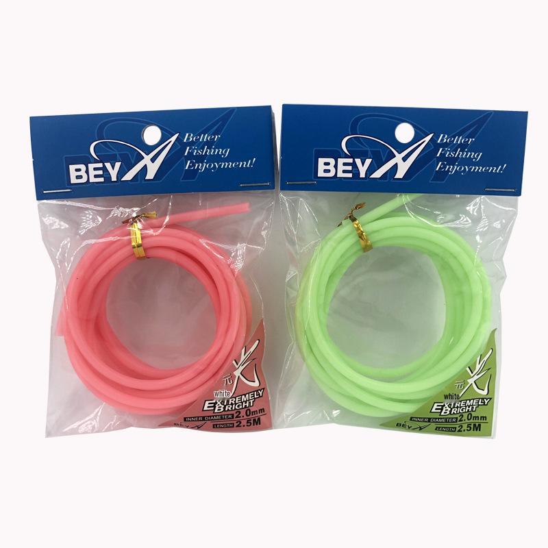 Set di Montature Tubolari Luminose BEYA: Ami e Filo da Pesca Fluorescenti con Manicotti in Silicone Super Luminosi per la Pesca Notturna