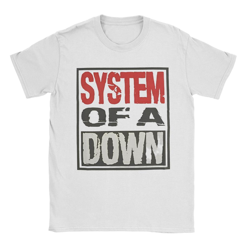 Mens TShirts System of a Down Band Mesmerize Unique Pure Cotton Tee Shirt Short Sleeve  T Shirts Crew Neck Clothing Adult