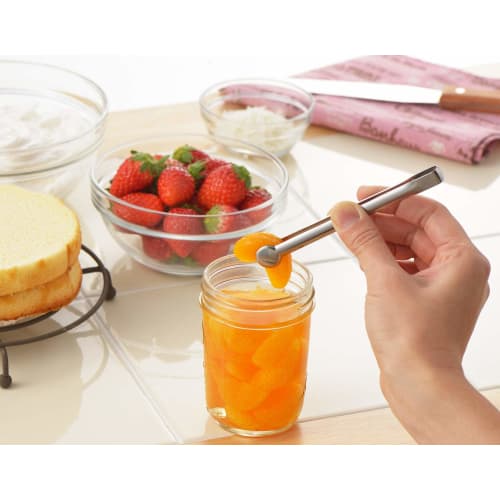 Yoshikawa YJ2816, Made in Japan, 12.5cm Tongs, Suitable for Small Bottles, Serving Tongs, Silver