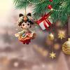 Cute Ancient Costume Girl Pattern Acrylic Pendant For Creative Auto Accessories